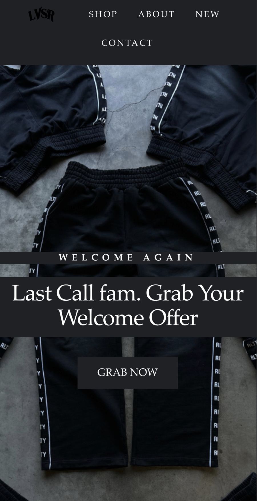 LVSR welcome email