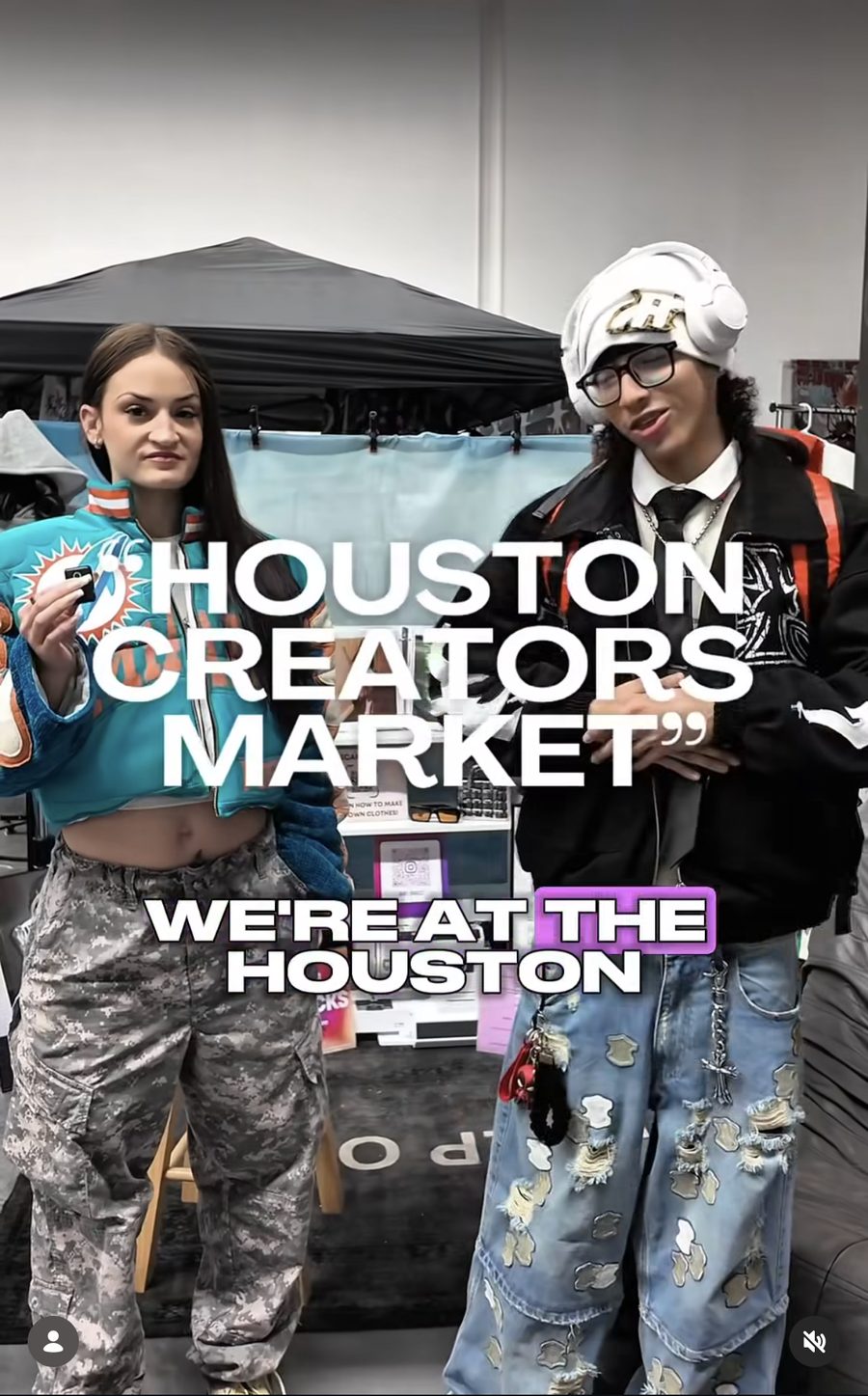 Frame from the Houston Creators Market video